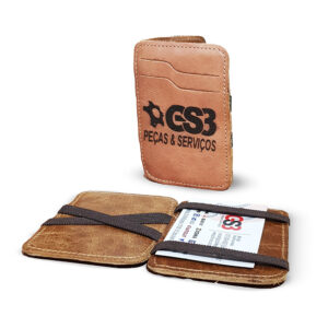 Carteira de couro compacta Outlet GS3